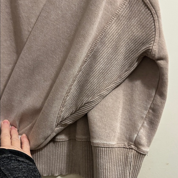 Zenana Outfitters Taupe Sweatshirt - Picture 6 of 7